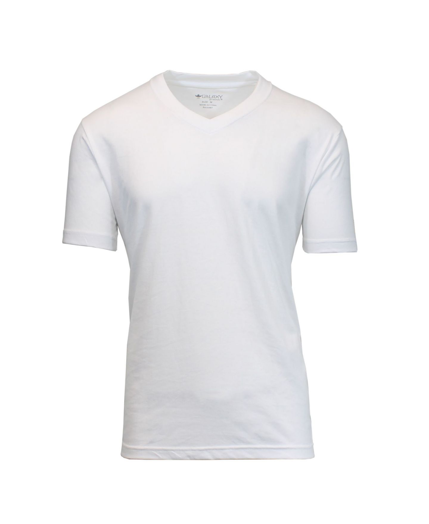 Мужская футболка Galaxy By Harvic Short Sleeve V-Neck, цвет: Меланжевый — фото 17