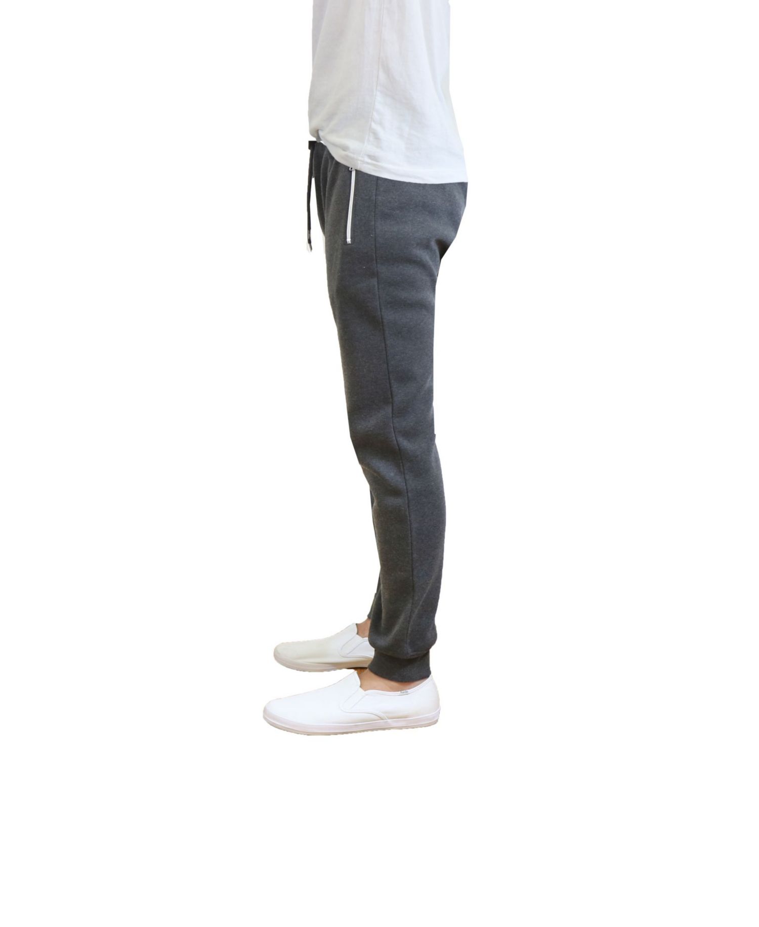 Men's Slim Fit Jogger Pants with Zipper Pockets