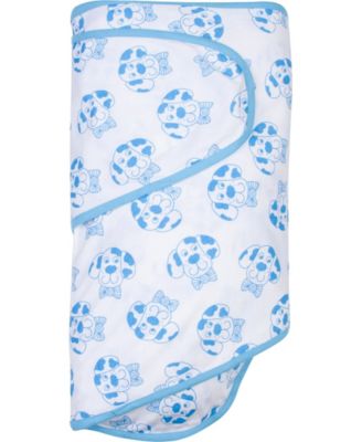 Miracle Baby Baby Boys or Baby Girls Miracle Blanket Swaddle Wrap - Bowtie Dog