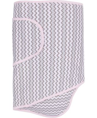 Miracle Baby Baby Boys or Baby Girls Miracle Blanket Swaddle Wrap - Chevrons with Pink Trim