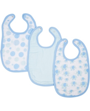 Miracle Baby Boys and Girls Muslin Adjustable Bib - Pack of 3