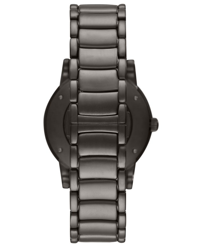 Emporio Armani Men's Gunmetal Stainless Steel Bracelet Watch 43mm - Macy's