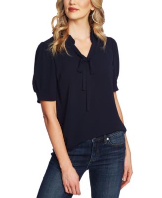 CeCe - Ruffled V-Neck Tie Top