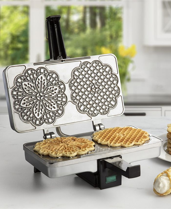 CucinaPro Polished Electric Pizzelle Maker Press Macy's