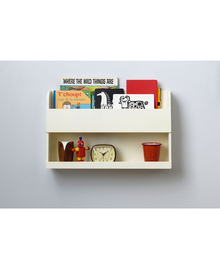 Tidy Books® Nachtkastje voor Stapelbed (Age 6-99) De enige echte Bunk Bed Buddy™, Hoogslaper, Kajuitbed. Houten, Hangende Boekenkast, Gebroken wit, 33 x 53 x 12 cm, Milieuvriendelijk, Handgemaakt