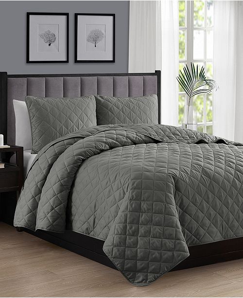 Cathay Home Inc Oversize Lightweight Quilt Coverlet Set King