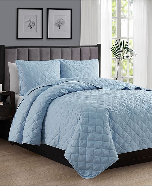 Cathay Home Inc Oversize Lightweight Quilt Coverlet Set King