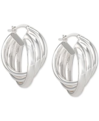 Macy's - Triple Oval Hoop Earrings in Sterling Silver