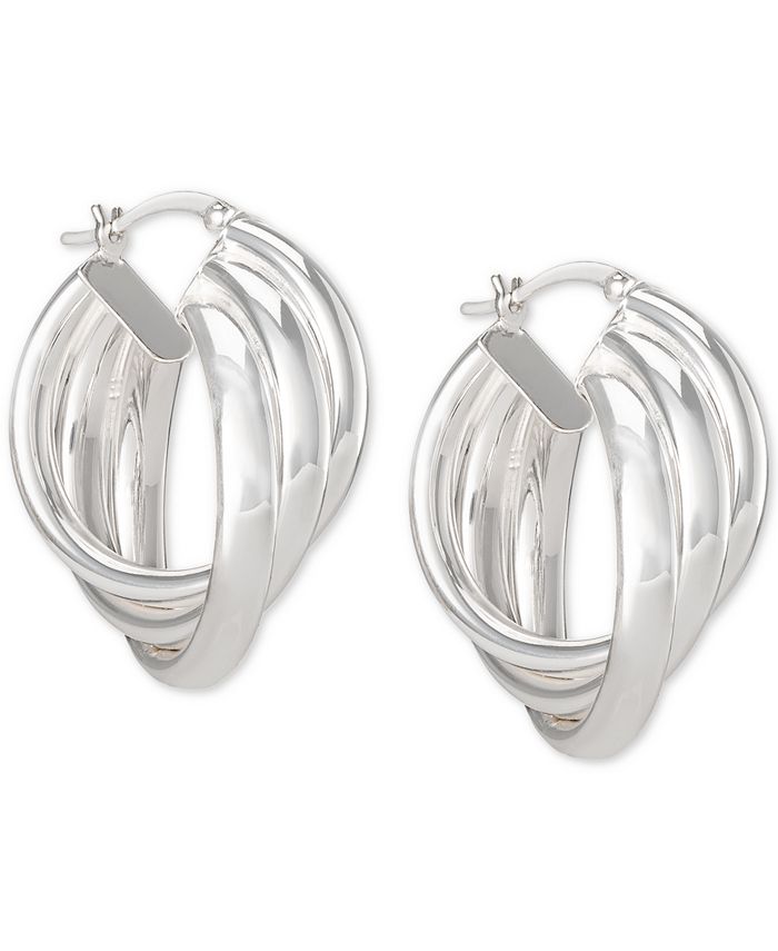 Macy's - Triple Oval Hoop Earrings in Sterling Silver