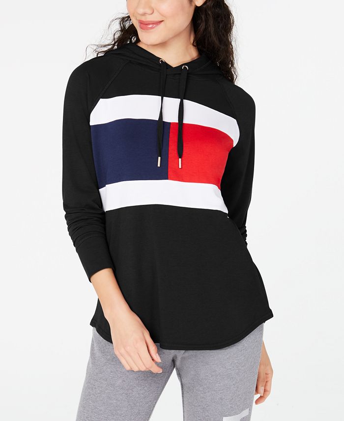 Tommy Hilfiger Colorblock Lightweight Flag Hoodie - Macy\'s