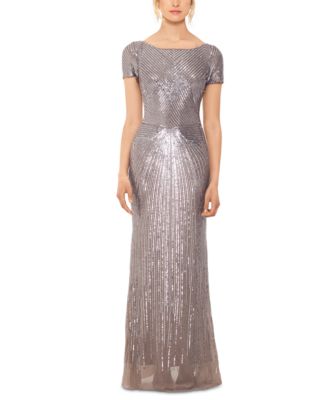 macys silver dress