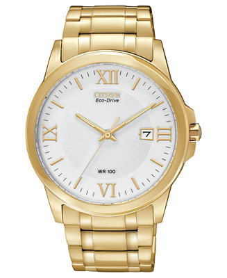 Citizen Men's Eco-Drive Gold-Tone Stainless Steel Bracelet Watch