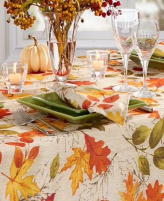 Autumn Leaves Fall Printed Napkins, Set of 8