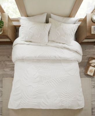 Bahari Palm Tufted 3-Pc. Duvet Cover Set, King/California King
