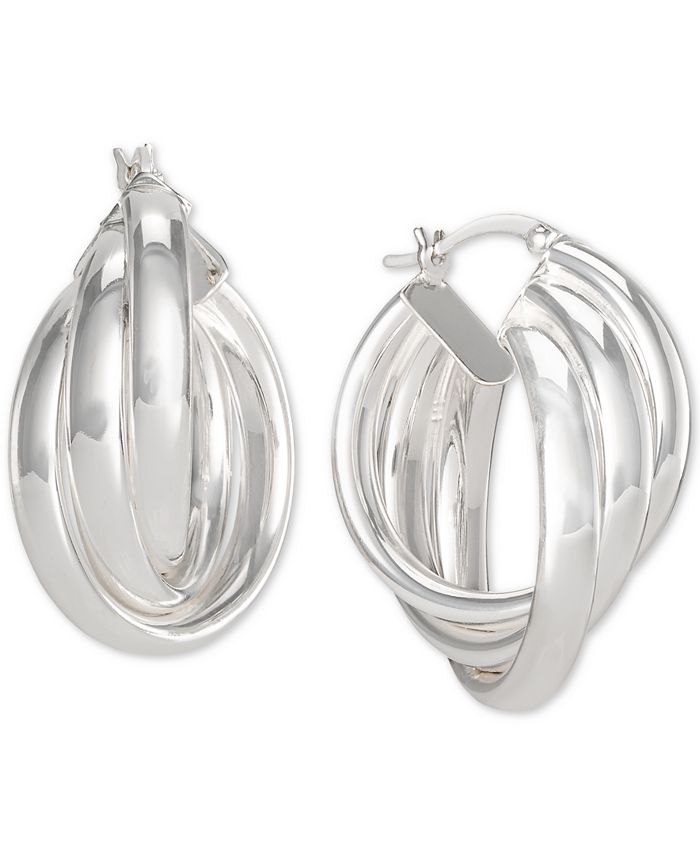 Macy's Triple Oval Hoop Earrings in Sterling Silver Macy's