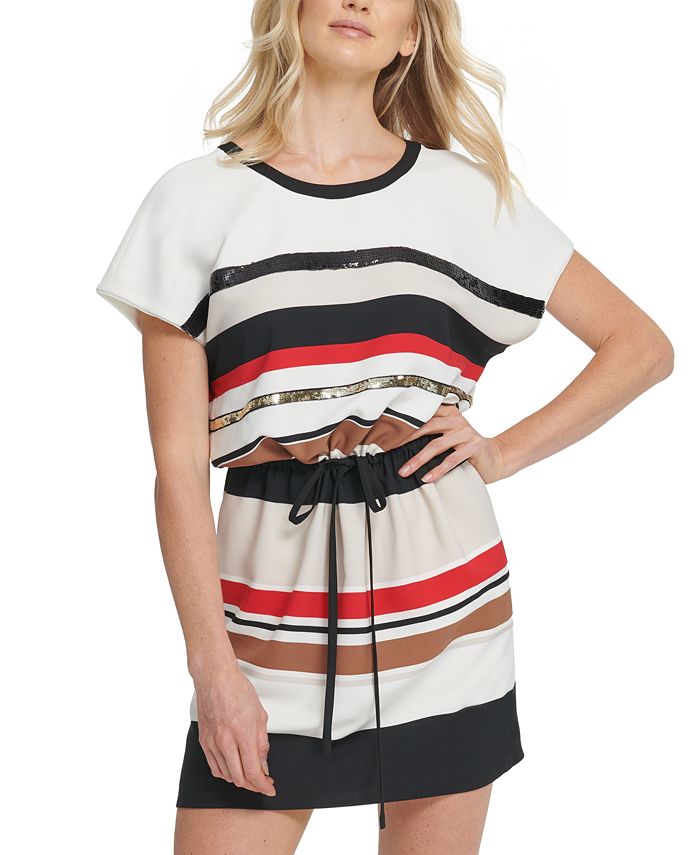 dkny tie front dress