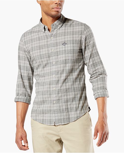 Dockers Men S Alpha Icon Slim Fit Shirt Reviews Casual Button