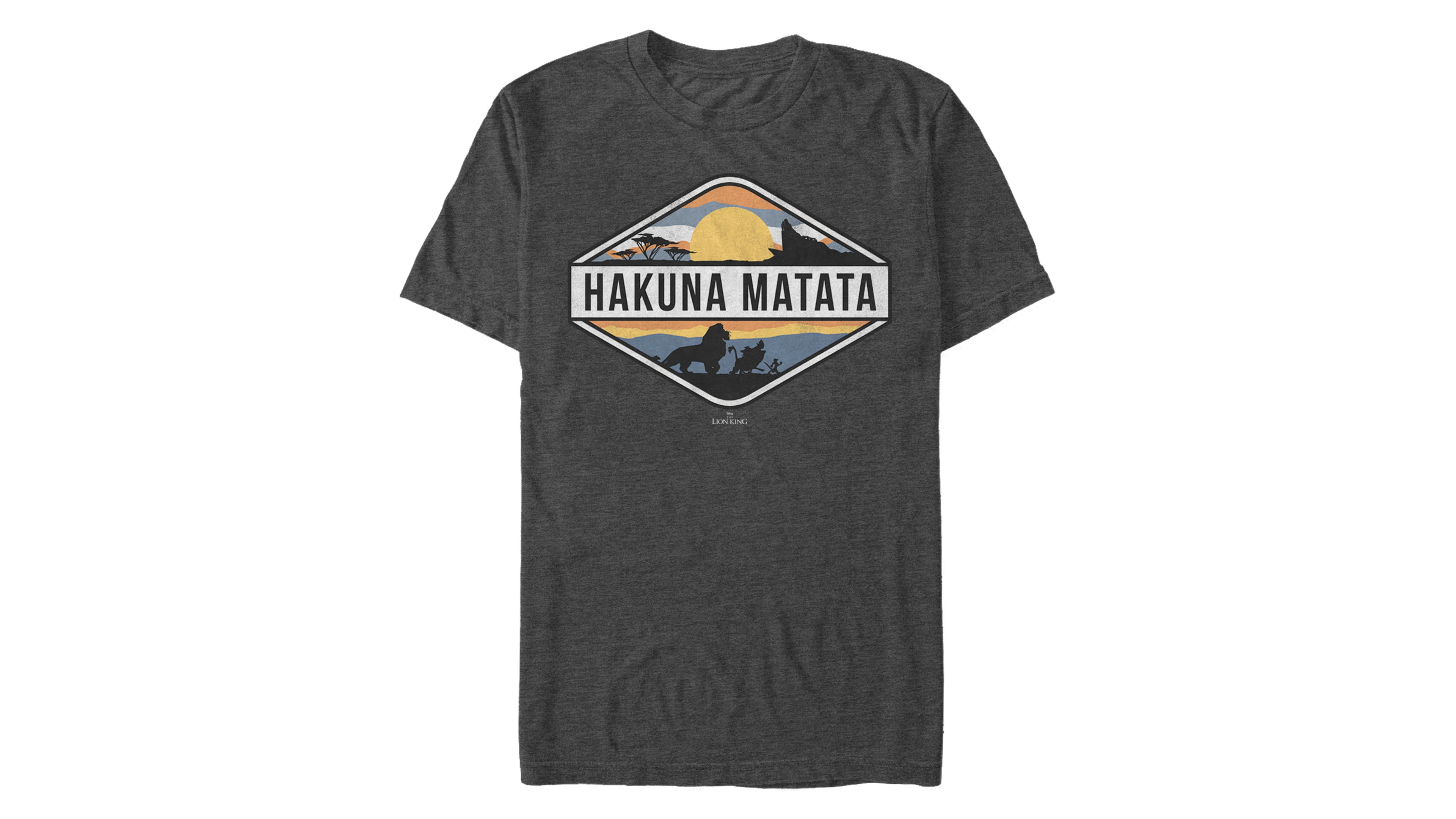 Disney Men's The Lion King Hakuna Matata Emblem Short Sleeve T-Shirt