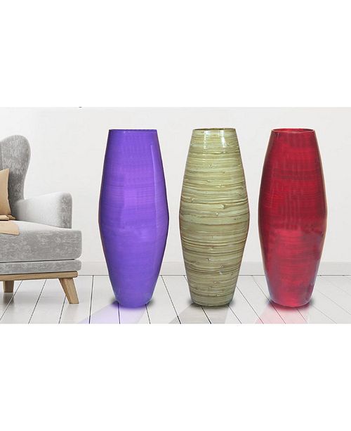 Uniquewise Bamboo Floor Vases 27 5 Tall Set Of 3 Reviews