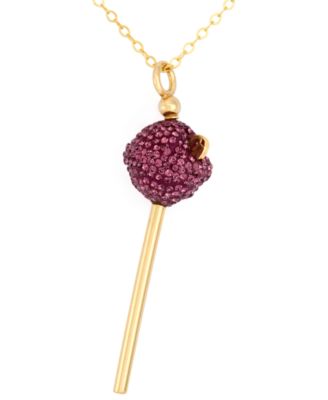 Simone Smith 18K Gold over Sterling Silver Necklace, Purple