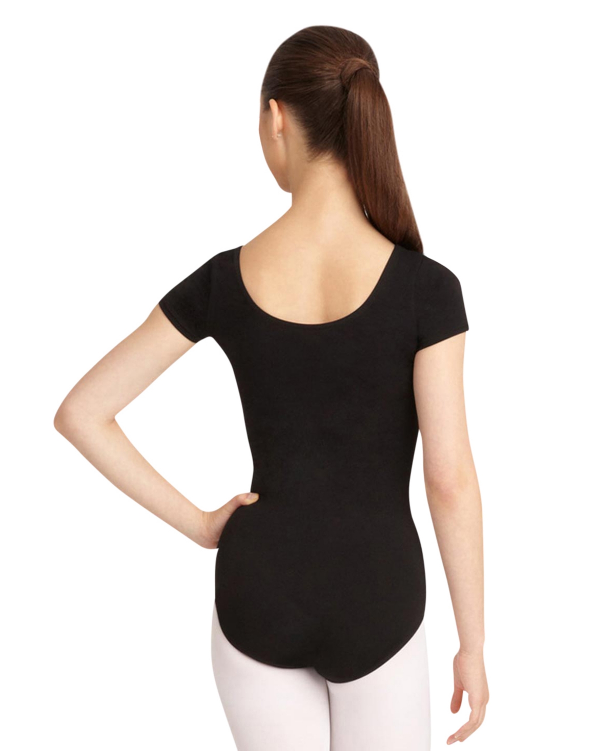 Short Sleeve Leotard - Black