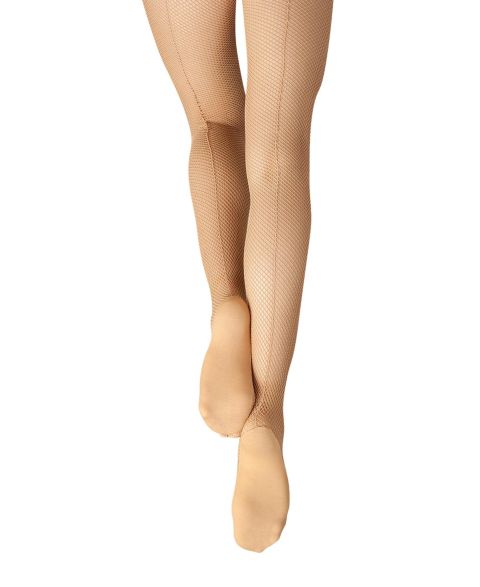 Женские колготки в сетку Capezio Professional со швом, цвет: Карамельный