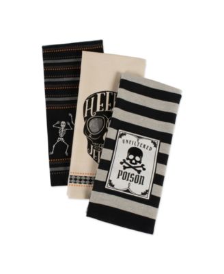 Assorted Skeleton Embellished Dishtowel Set