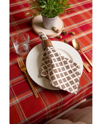 Autumn Spice Plaid Tablecloth