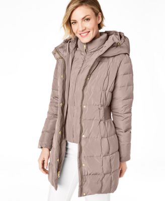 cole haan signature hooded quilted down coat