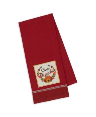 Assorted Country Pumpkin Embroidered Dishtowel Set