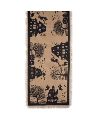 Haunted House Burlap Table Runner