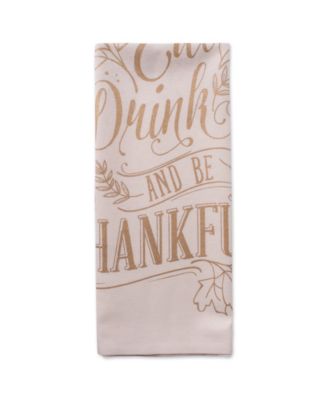 Assorted Check Fall Be Thankful Printed Dishtowel Set