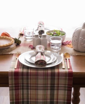 Give Thanks Plaid Table Runner