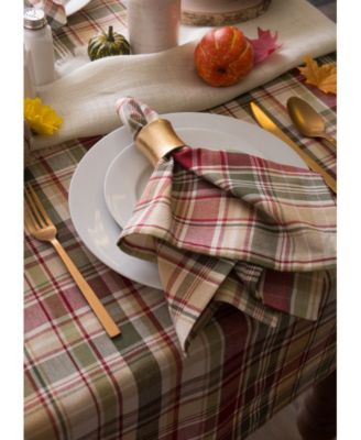 Give Thanks Plaid Napkin, Set of 6