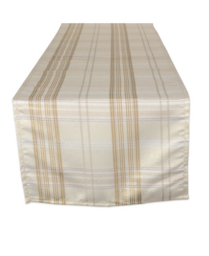 Design Imports Metallic Plaid Table Runner