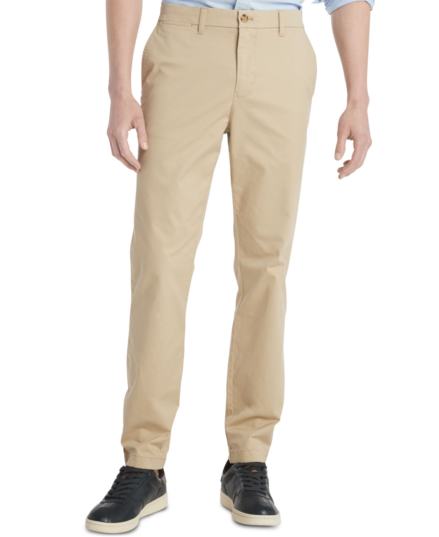 Мужские брюки Tommy Hilfiger TH Flex Stretch Slim-Fit Chino, цвет: Mallet — фото 1