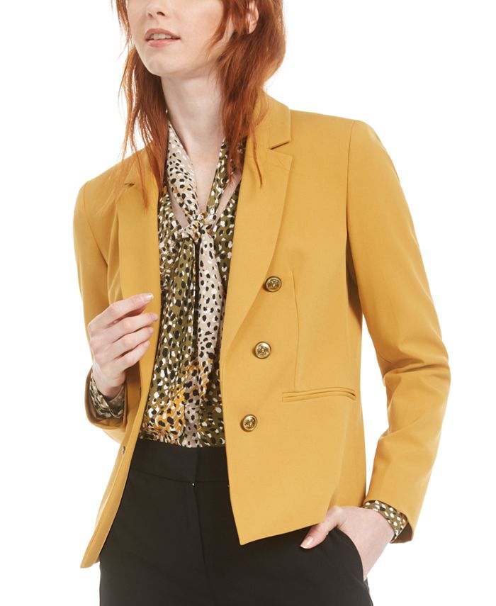 Macy's double breasted sale blazer