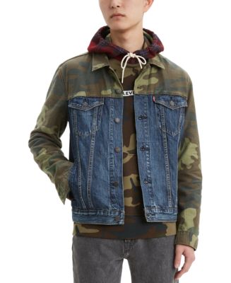 Levi's Men's Camo Color-block Denim Jacket & Reviews - Coats & Jackets - Men  - Macy's