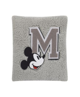 Disney - Mickey Mouse Plush Decorative Pillow with "M" Applique
