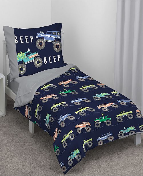 Carter S Monster Truck 4 Piece Toddler Bedding Set Reviews