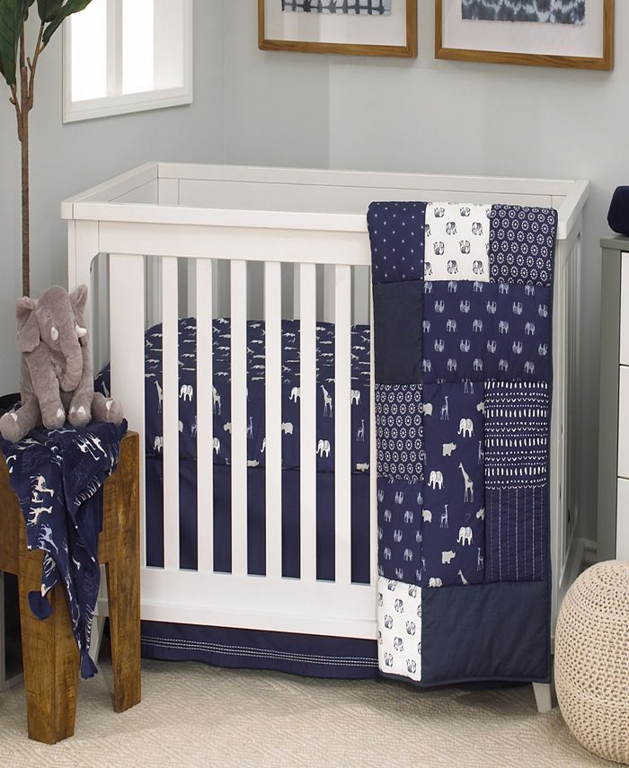 NoJo Indigo Safari 4Piece Crib Bedding Set Macy's