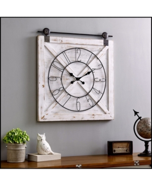 Firstime & Co. Farmstead Barn Door Wall Clock, White