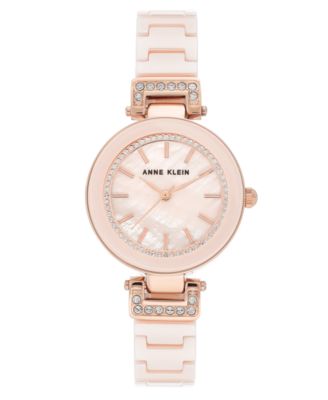 Anne Klein - Women's Pink Ceramic Bracelet Watch 30mm