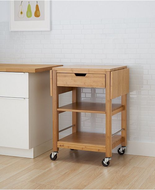 Trinity 24 Bamboo Kitchen Cart With Drop Leaf Reviews