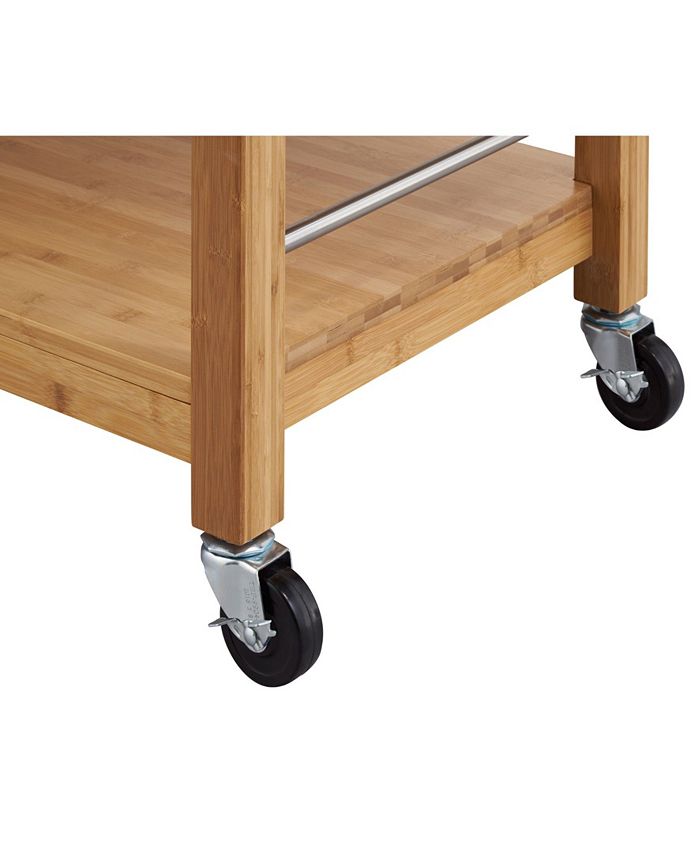 TRINITY 48" Bamboo Kitchen Island with Drawers Macy's