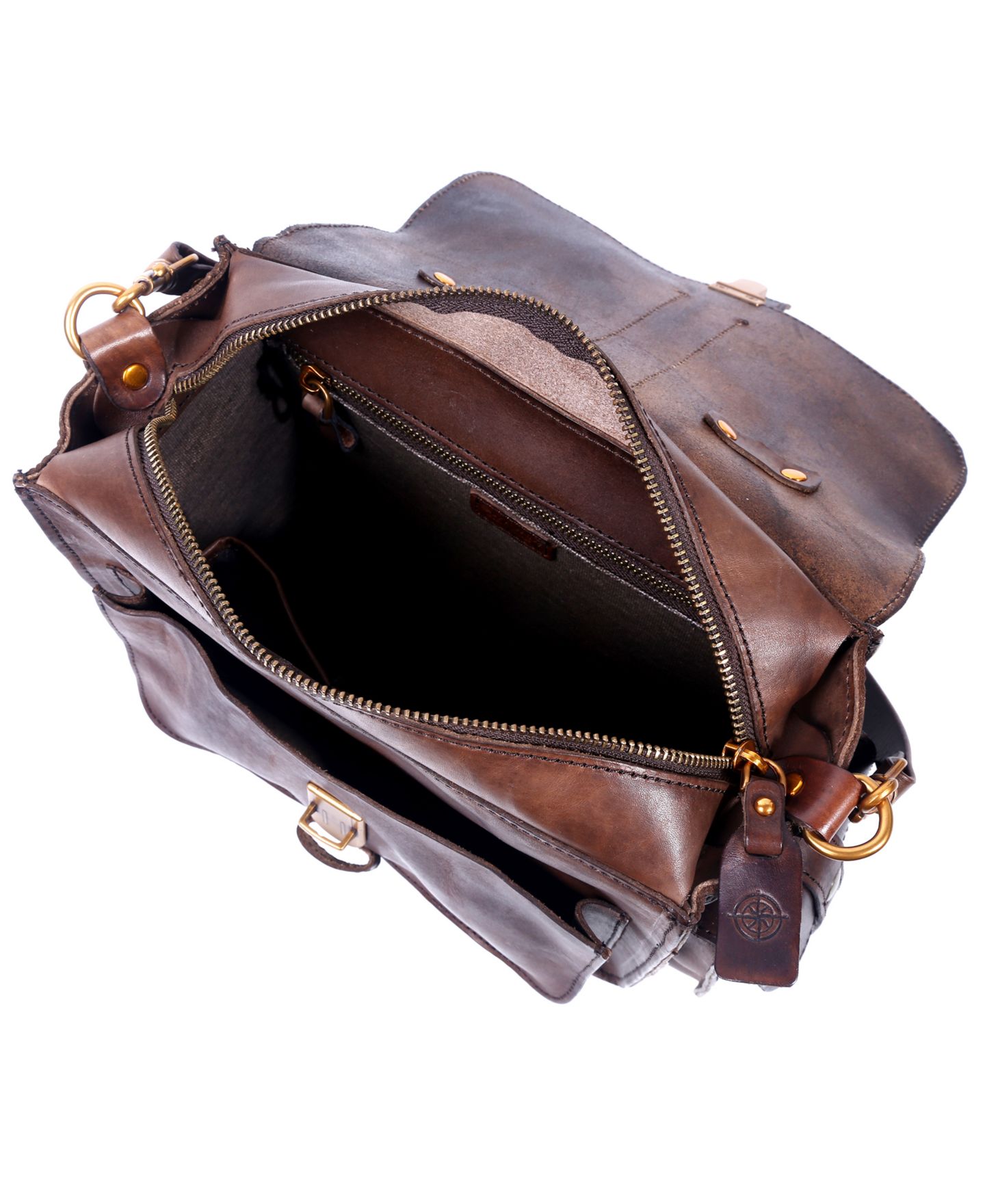 Женская сумка OLD TREND Genuine Leather Valley Breeze Crossbody, цвет: Серо-коричневый — фото 2