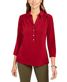 Women's Knit Polo Shirt, Created for Macy's 