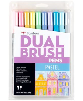 Tombow Dual Brush Pen Art Markers, Pastel, 10-Pack