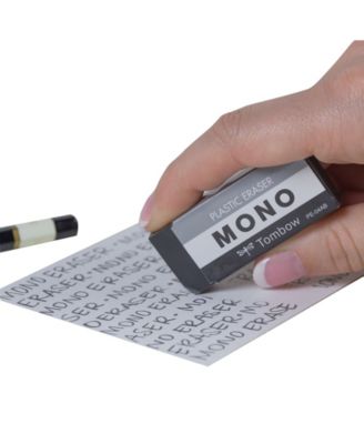 Tombow MONO Eraser, Medium, Black, 3-Pack