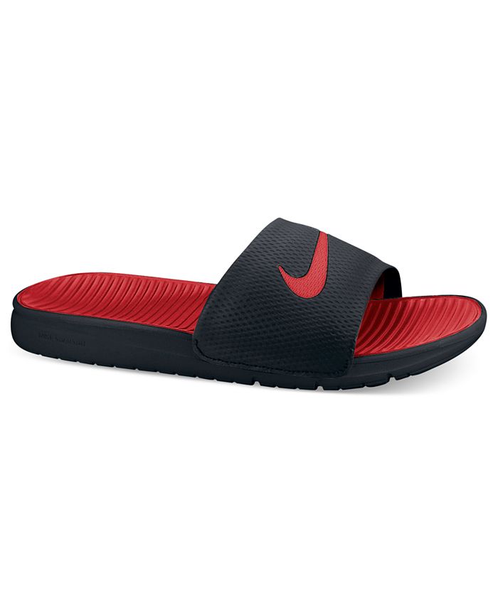Nike Men's Benassi Solarsoft Slides Sandals from Finish Line - Macy's